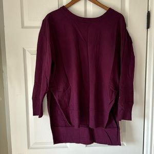 Terra & Sky Split Hem Cree Sweatshirt